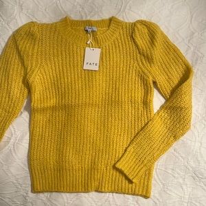 NWT yellow sweater by Fate